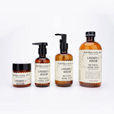 40ml 50ml 100ml 150ml 200ml 500ml를 포장하는 화장용 플라스틱 병 호박색 스킨케어