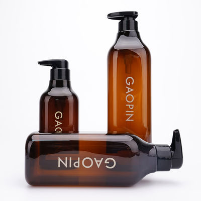 호박색 500ml 사각 빈 샴푸 및 컨디셔너 병 300ml 600ml 1000ml