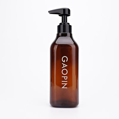 호박색 500ml 사각 빈 샴푸 및 컨디셔너 병 300ml 600ml 1000ml