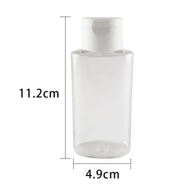 명확한 손가락으로 튀김 모자 화장용 플라스틱 병 빈 손 소독제 젤 병 60ml 100ml