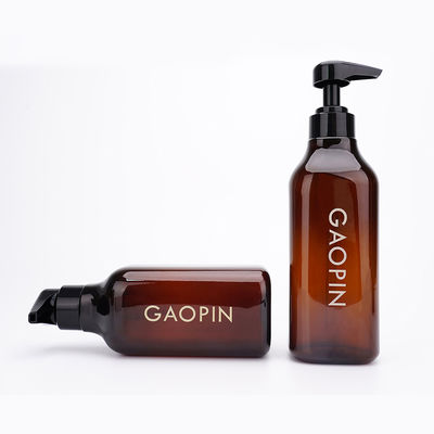 500ml 애완 동물 호박색 플라스틱 샴푸 병 및 포장 스포이드 씰링