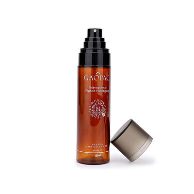 얼굴 피부 관리 토너 80ml 90ml 120ml 애완 동물 호박색 플라스틱 살포 플라스틱 로션 병