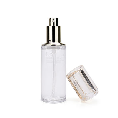 화장용 애완 동물 플라스틱 로션 병 높은 투명도 황금 펌프 병 60ml