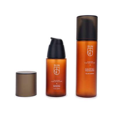 서리로 덥은 호박색 애완 동물 플라스틱 병 30ml 100ml 120ml 스킨케어 포장