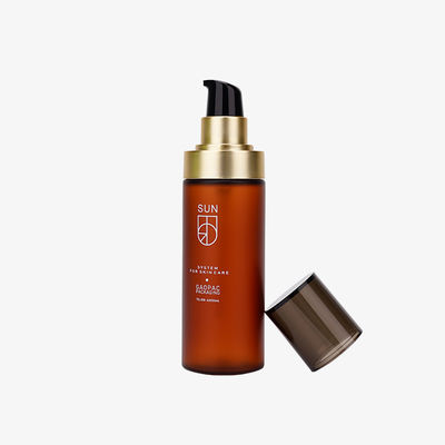 호박색 애완 동물 플라스틱 단지 압박 펌프 100ml 병 화장용 플라스틱 로션 병