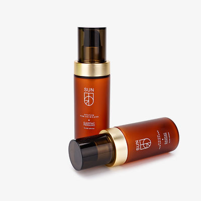 호박색 애완 동물 플라스틱 단지 압박 펌프 100ml 병 화장용 플라스틱 로션 병