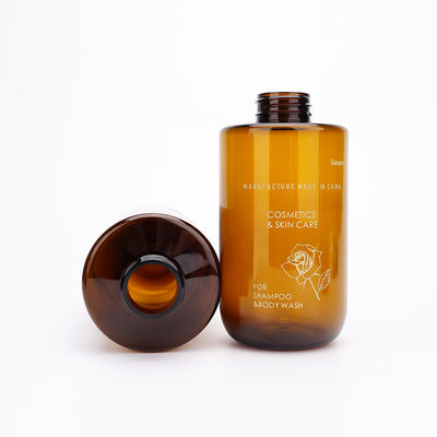 호박색 플라스틱 샴푸 및 컨디셔너 병 300ml 400ml 500ml 600ml