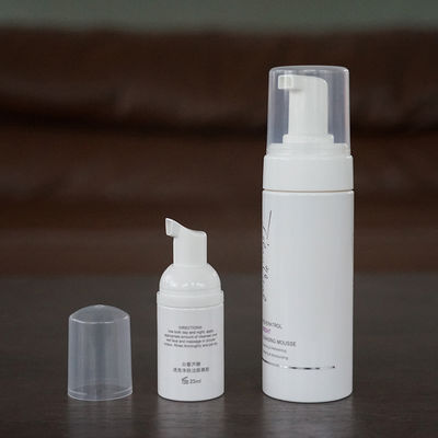 150ml 25ml 플라스틱 거품 펌프 병 백색 실린더 애완 동물 병