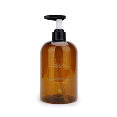 플라스틱 호박색 펌프는 400ML 760ML 손 세척 빈 병을 병에 넣습니다