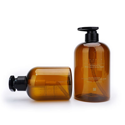 플라스틱 호박색 펌프는 400ML 760ML 손 세척 빈 병을 병에 넣습니다