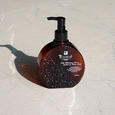 피부 관리 포장을 위한 250ml 브라운 PETG 호박색 펌프 병