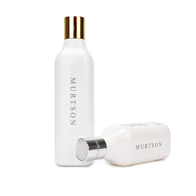 원판 모자를 가진 빈 백색 플라스틱 샴푸 병 누출 증거 200ml 300ml